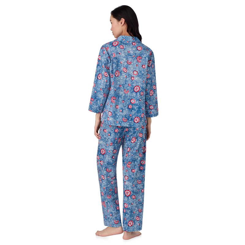 Lauren Ralph Lauren Cotton Lawn 3/4 Sleeve Notch Collar Pajama image number 1